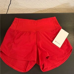 BRAND NEW! Lululemon Speed Up Shorts 4in - Size 4 with Tags